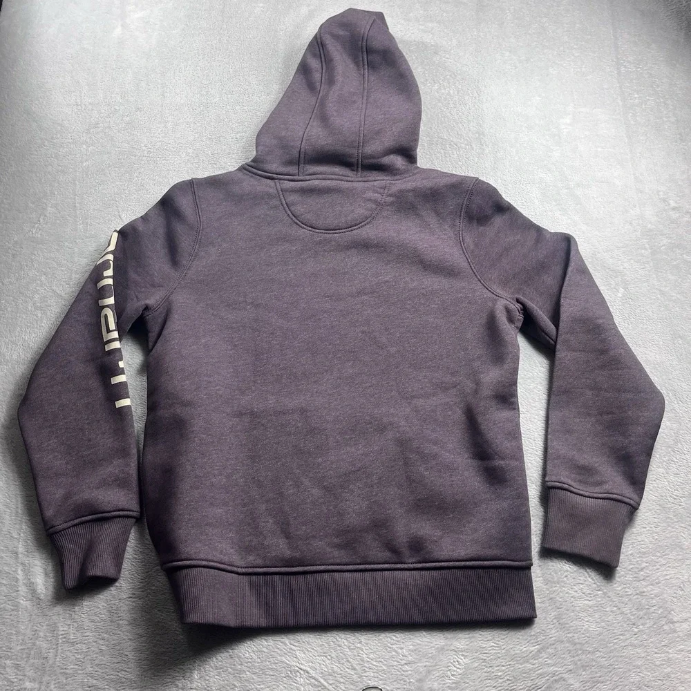 Carhartt Youth Hoodie Medium 8/10 Purple Logo‎ Sweatshirt Pullover Fleece NWT